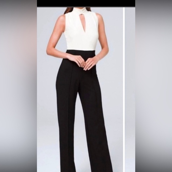 White House Black Market Tie Front Jumpsuit Size 4 - Picture 1 of 12